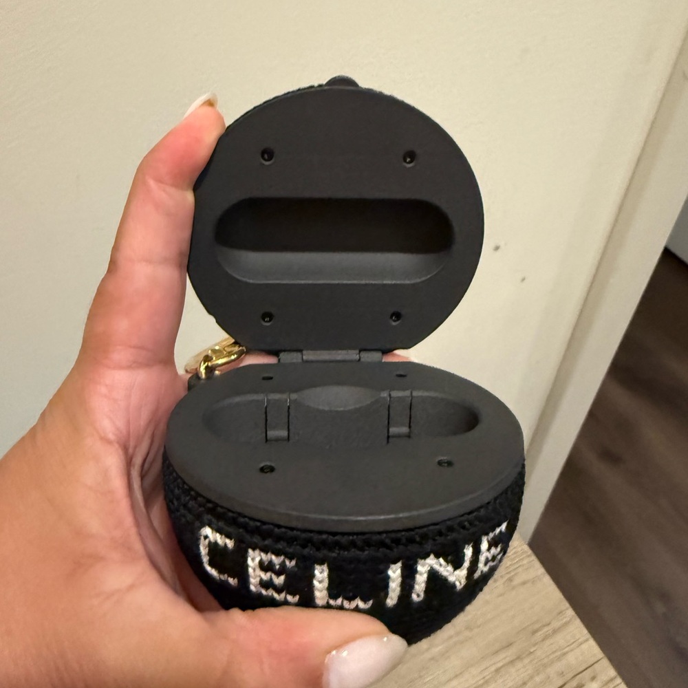 Celine Black Knit Sphere Pouch - Picture 4 of 8